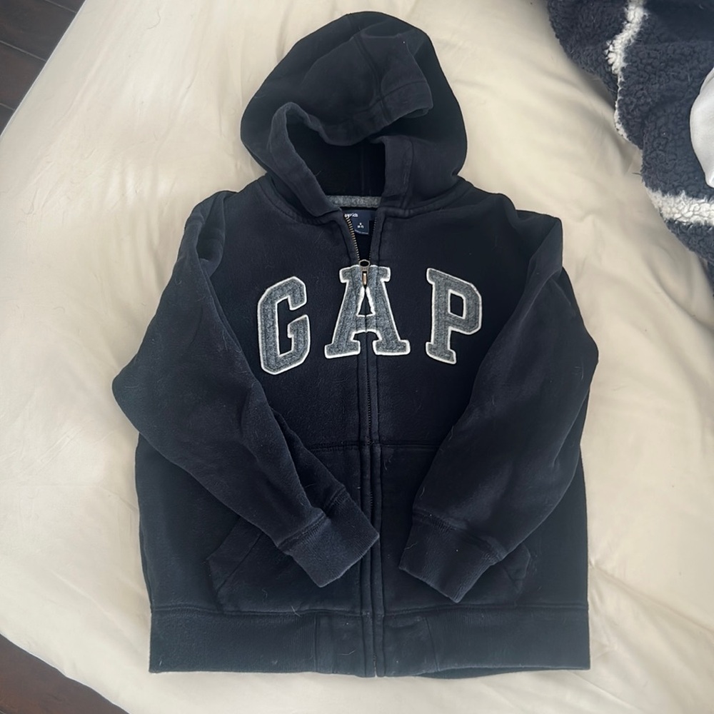 GAP kids black zip up
